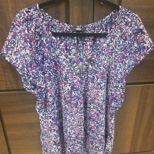 New small print and neck detail top from Marks & Spencer
